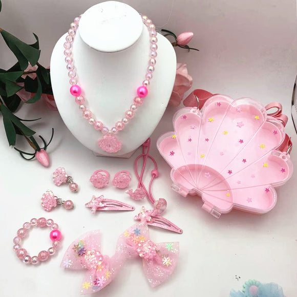 Set de Accesorios Infantiles: Collar, Pulsera, Pasador y Anillo