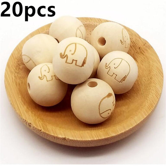 Cuentas de Madera Grabadas a Láser para Joyería DIY - Image 8