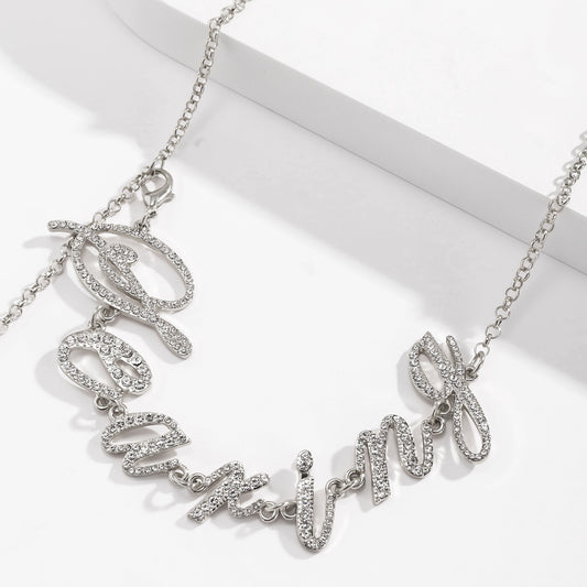 Cadena de Cintura con Colgante Alien de Letras y Cristales Brillantes