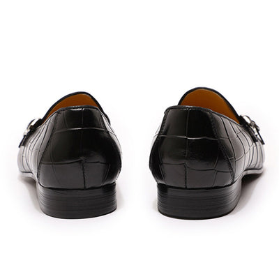Zapatos Casuales de Cuero con Patrón en Relieve para Hombre - Image 15