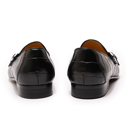 Zapatos Casuales de Cuero con Patrón en Relieve para Hombre - Image 15