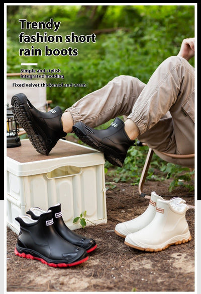 Botas de Lluvia Impermeables de Terciopelo para Hombre y Mujer - Zapatos Acuáticos Elegantes - Image 8