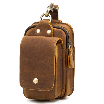 Bolsa de Cintura en Cuero para Hombre con Gancho - Image 4