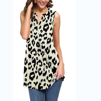 Chaleco Estampado Escote V Sin Mangas - Estilo Europeo y Americano - Image 8
