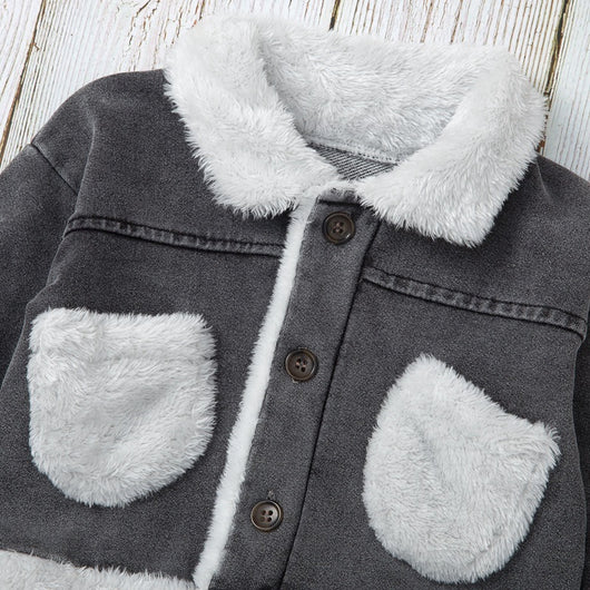 Chaqueta Denim con Solapa y Bolsillos Acolchados - Image 5