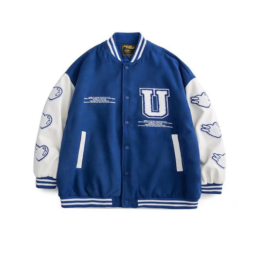 Chaqueta Hip Hop Talla Grande para Hombre - Estilo Casual Universitario - Image 3