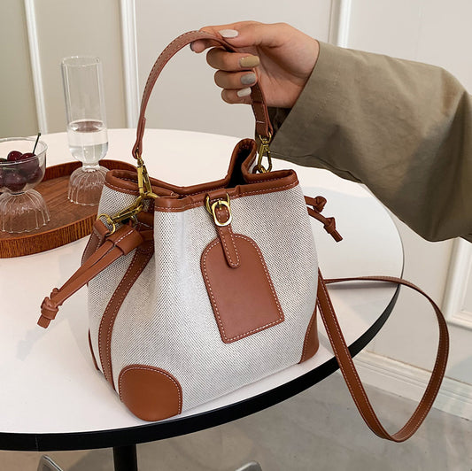 Bolso Bucket de Lona para Mujer - Diseño Casual y Portátil