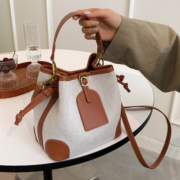 Bolso Bucket de Lona para Mujer - Diseño Casual y Portátil
