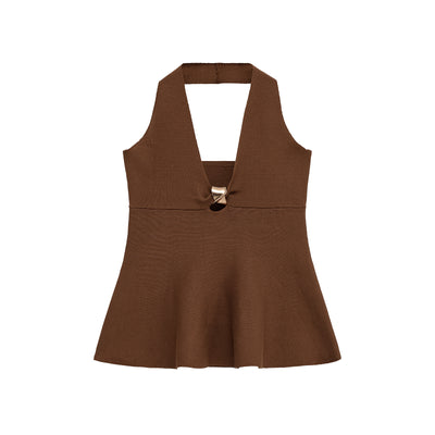 Top Halter Ajustado para Mujer con Cuello Anudado - Image 7