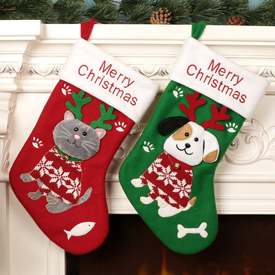 Bolsa de Regalos Navideños con Calcetines Estampados