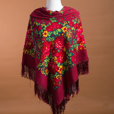 Foulard Cuadrado Étnico con Flecos - Abrigo Cálido y Elegante - Image 34