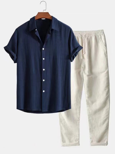 Conjunto Casual Hombre: Camisa Suelta y Pantalón Cómodo - Image 19