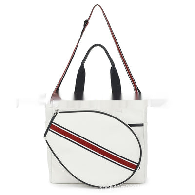 Bolso Deportivo de Lona a Rayas para Raqueta de Tenis y Playa - Image 11