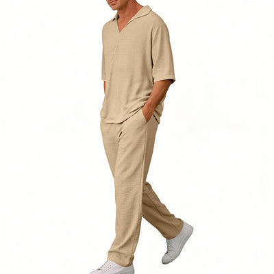 Traje Ejecutivo de Manga Corta con Solapa y Pantalón - Image 15