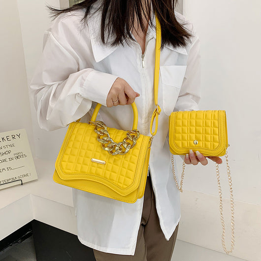 Bolsa Mensajera Mujer Diseño Rombos y Cuadros - Image 3