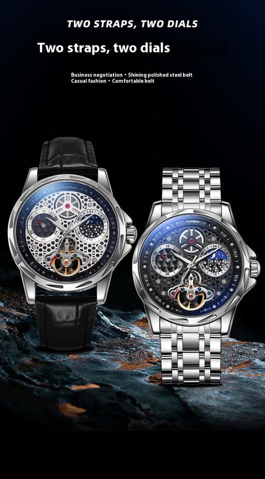 Reloj Automático de Acero Inoxidable con Esfera Luminosa Impermeable - Image 14