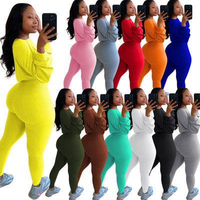 Conjunto Athleisure Acanalado para Mujer - Estilo Otoño - Image 17