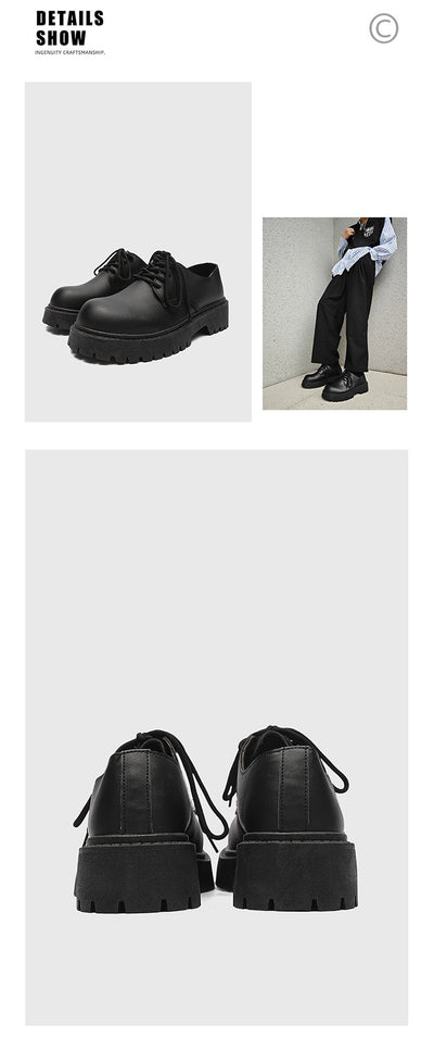 Zapatos Casuales Británicos para Hombre con Suela Elevada - Image 8
