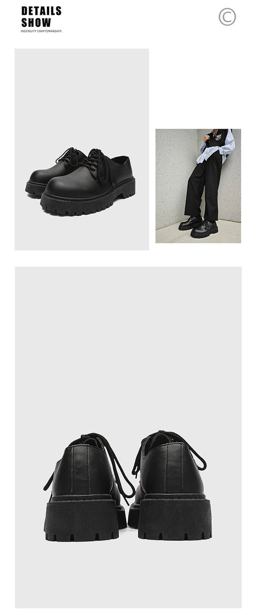 Zapatos Casuales Británicos para Hombre con Suela Elevada - Image 8