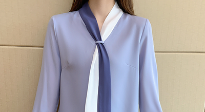 Blusa Vaquera de Gasa con Encaje y Manga Larga - Image 13