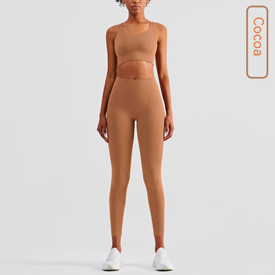 Conjunto Deportivo Mujer con Espalda Cruzada - Leggings y Top Yoga - Image 10