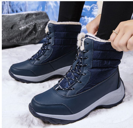 Botas de Nieve Impermeables para Mujer con Forro de Algodón y Terciopelo - Image 10