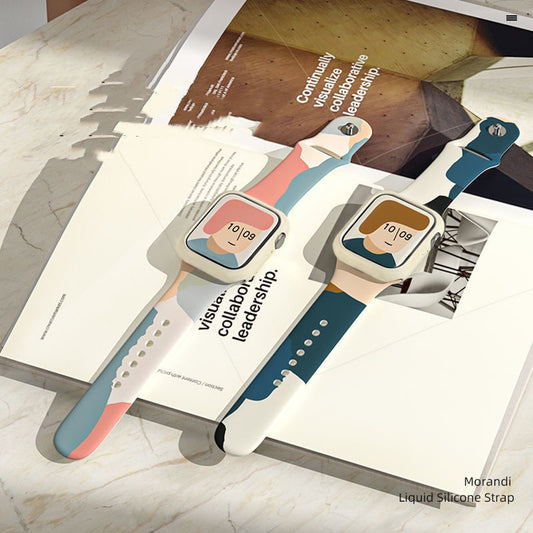 Correa Apple Watch con Estampado de Manzana - Compatible con iWatch