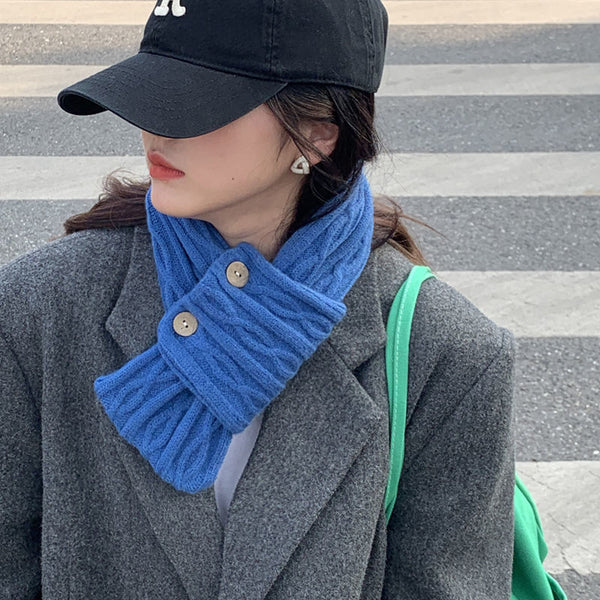 Pañuelo Liso Pequeño para Mujer - Estilo Coreano Otoño Invierno