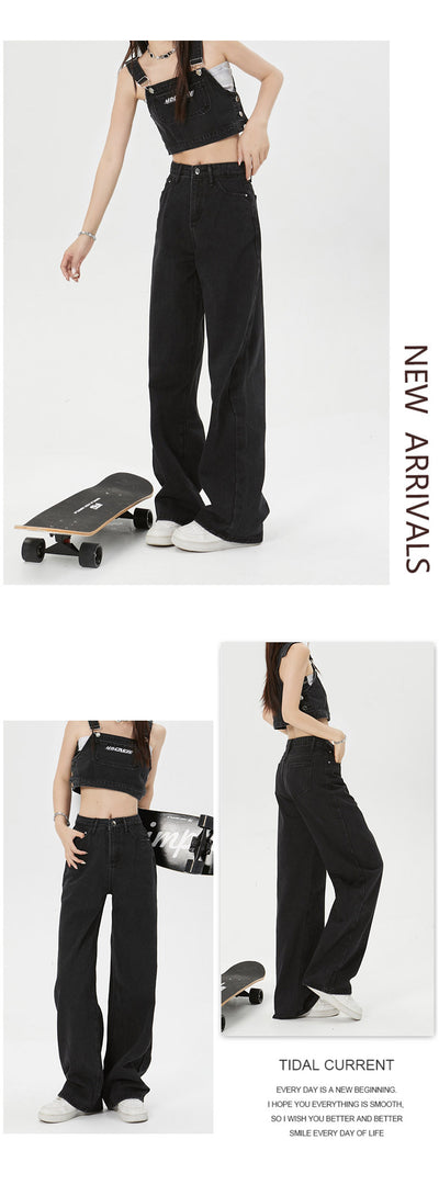 Jeans Rectos Amplios con Efecto Adelgazante y Drapeado Fluido - Image 17