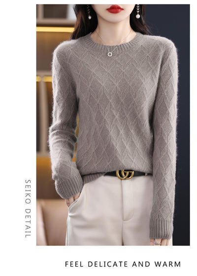 Suéter Jacquard Grueso para Mujer - Abrigo Cálido Otoño Invierno - Image 25
