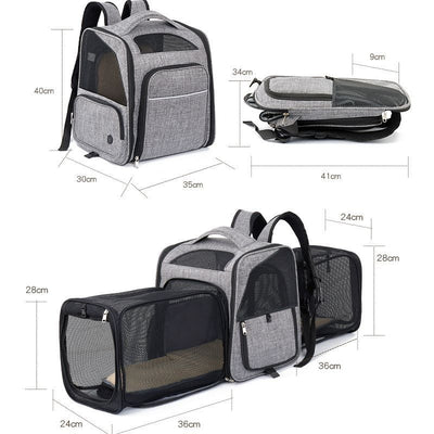 Mochila Expandible de Tela Oxford para Mascotas - Image 3