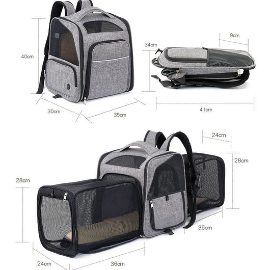 Mochila Expandible de Tela Oxford para Mascotas - Image 3
