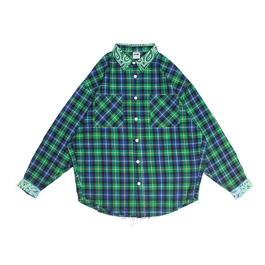 Camisa Manga Larga para Hombre con Aplicación de Flor de Cajuil y Orilla Cruda - Image 2