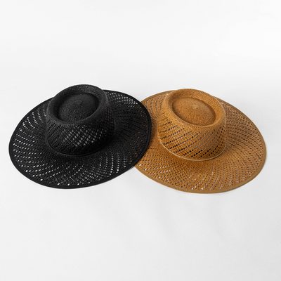 Sombrero de Paja Tejido con Encaje y Ala Ancha para Primavera y Verano - Image 8