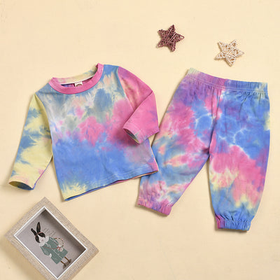 Conjunto de Dos Piezas Tie-Dye Manga Larga Primavera-Otoño - Image 9