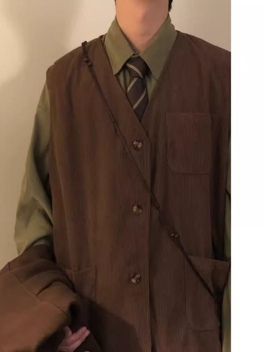 Chaleco de Trabajo Retro Multibolsillos para Hombre - Image 7