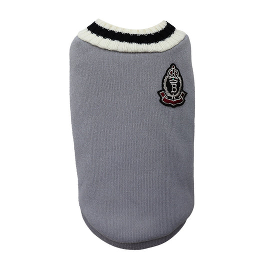 Suéter Tejido para Perro Estilo Preppy con Cuello en V - Image 3