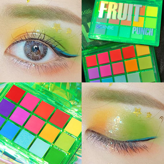 Paleta de Sombras Neon Party 15 Colores - Brillos, Glitter y Tonos Mate - Image 2