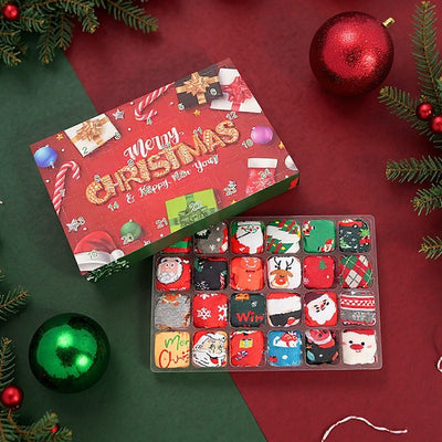 Set de 12 Medias Navideñas Premium en Caja Regalo - Image 3