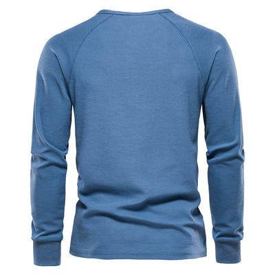 Henley Casual de Manga Larga para Hombre - Base Layer Versátil - Image 16