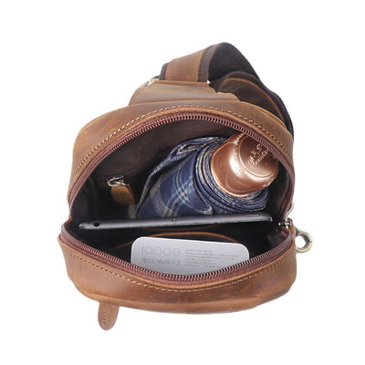 Bolsa Bandolera de Cuero Vintage Crazy Horse - Capacidad Premium - Image 3