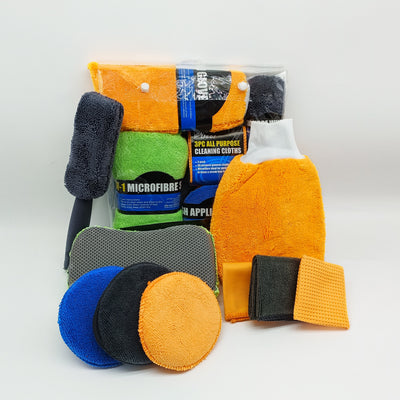 Kit Completo de Limpieza Automotriz 9 Piezas: Paños, Esponjas y Cepillos - Image 7