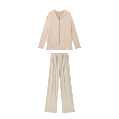 Conjunto Deportivo Casual Crema para Mujer - Blazer y Pantalón Recto Verano - Image 2