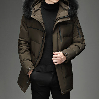 Abrigo Largo de Trabajo para Hombre con Pelo Sintético y Relleno de Plumas - Image 5