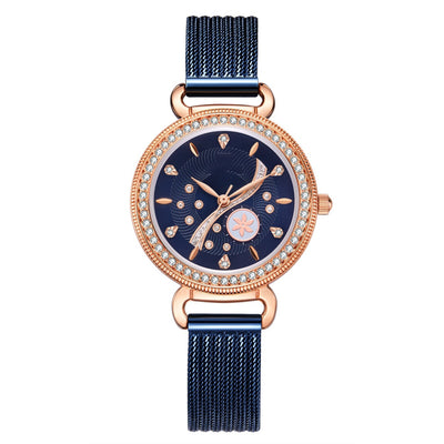 Reloj Elegante para Mujer con Diamantes y Malla Acero Inoxidable Resistente al Agua - Image 5