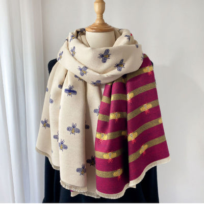Pashmina Elegante con Flecos para Otoño e Invierno - Complemento Versátil para Mujer - Image 11