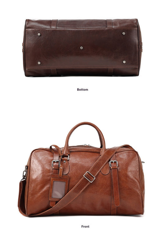 Bolsa de Viaje Ejecutiva de Cuero Estilo Retro - Gran Capacidad - Image 22