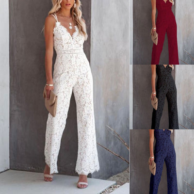 Mono Casual sin Mangas con Detalles de Encaje y Tirantes