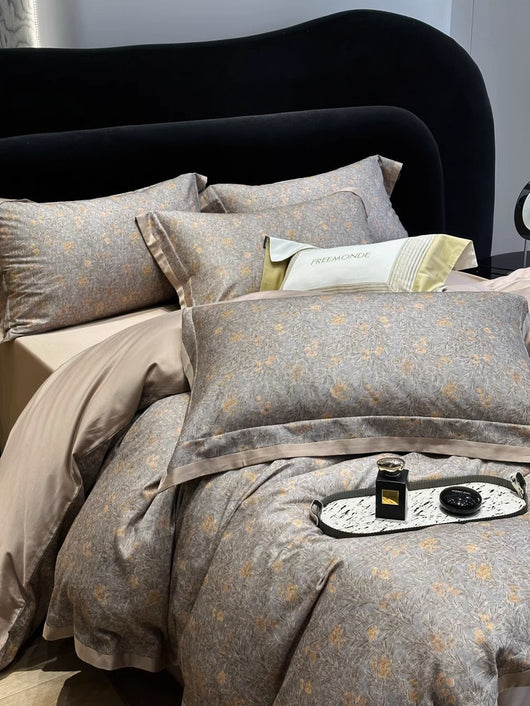Juego de Cama Retro Algodón Peinado 4 Piezas - Calidez para Otoño e Invierno - Image 16