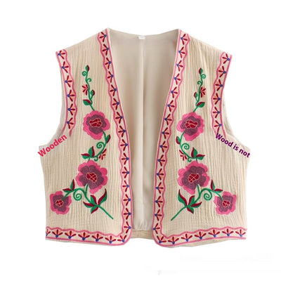 Chaleco Casual Reversible de Diseño Francés con Bordado Bicolor - Image 8